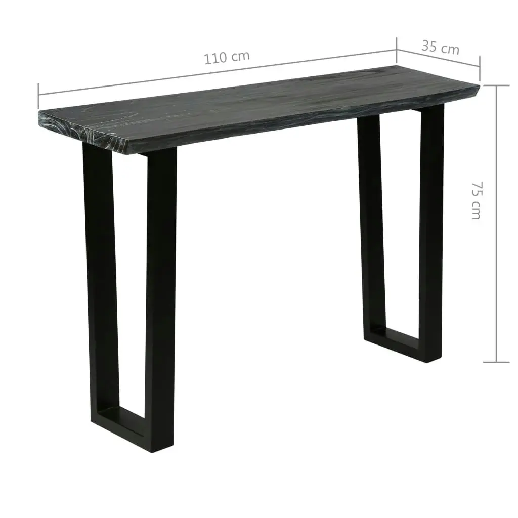 Console Table Solid Mindi Wood 110x35x75 cm Grey 245506