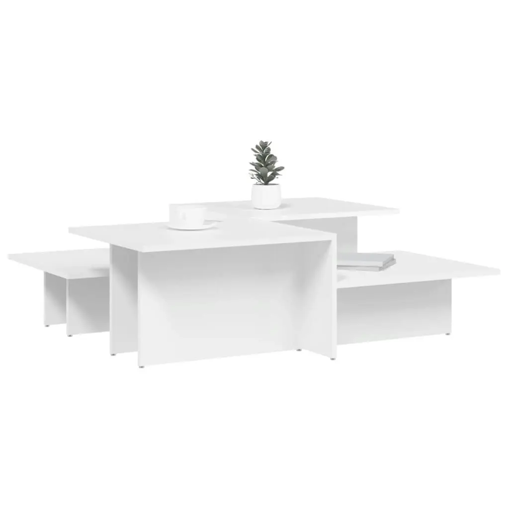 Coffee Tables 2 pcs White Engineered Wood 3216149