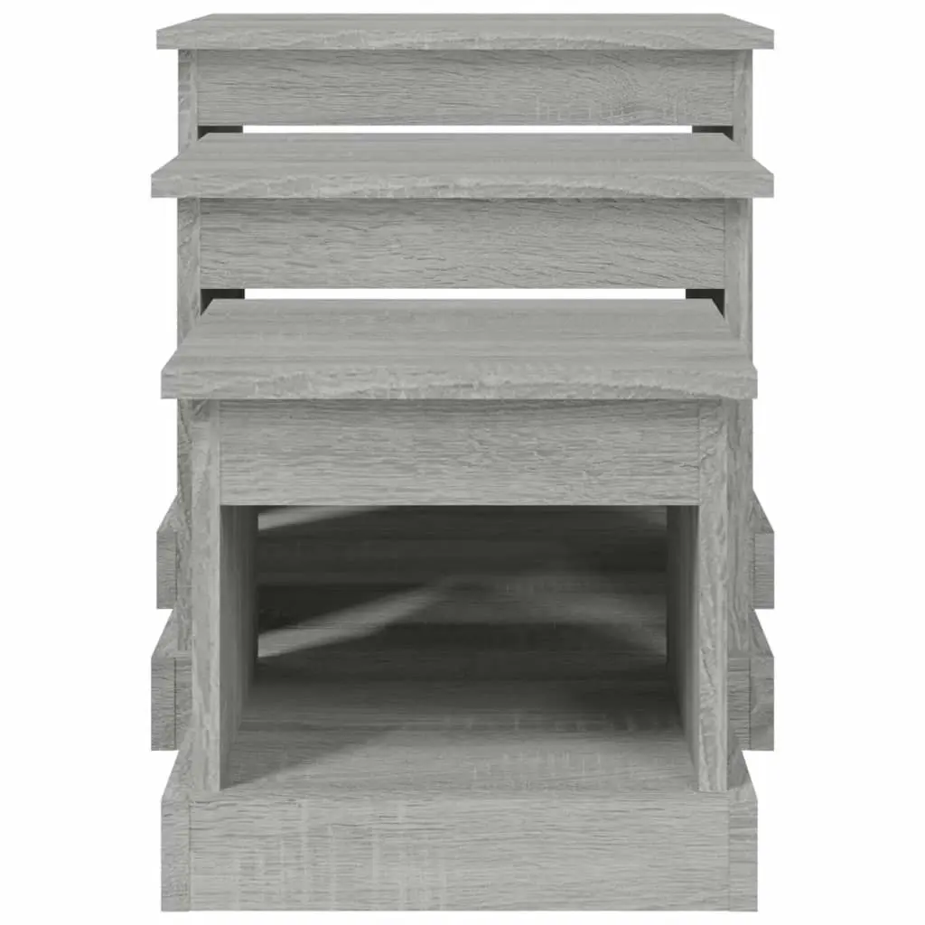 Coffee Tables 3 pcs Grey Sonoma Engineered Wood 816494