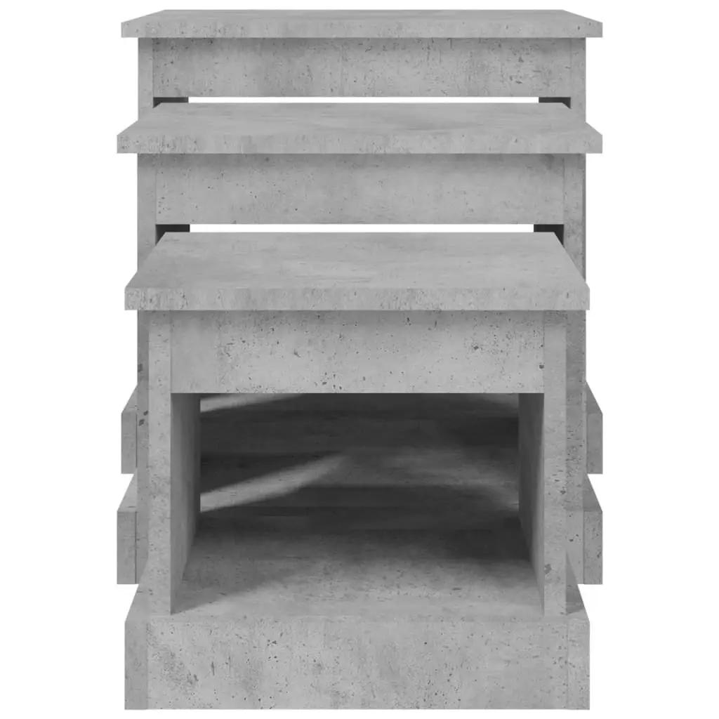 Coffee Tables 3 pcs Concrete Grey Engineered Wood 816492