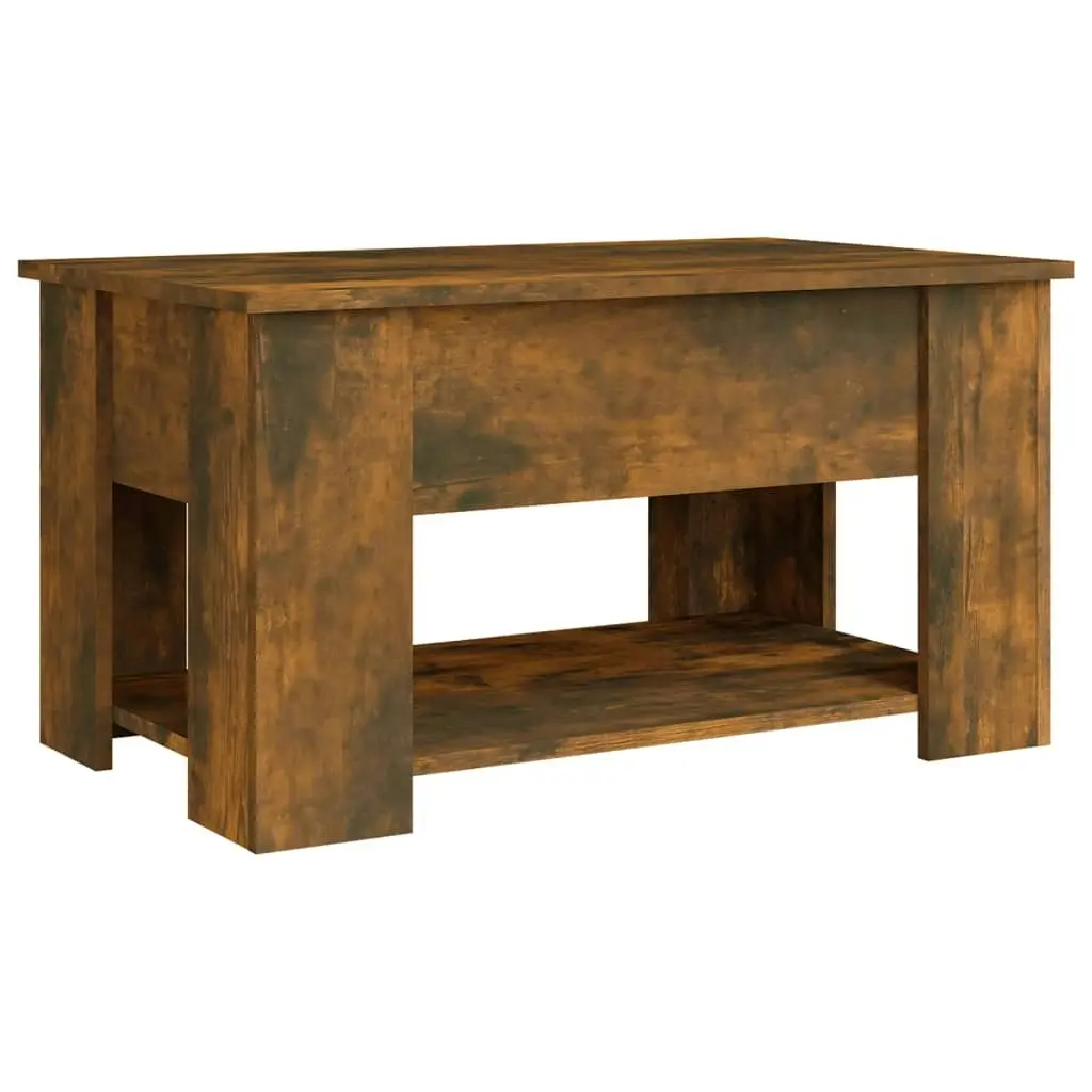 Coffee Table Smoked Oak 79x49x41 cm Engineered Wood 819275