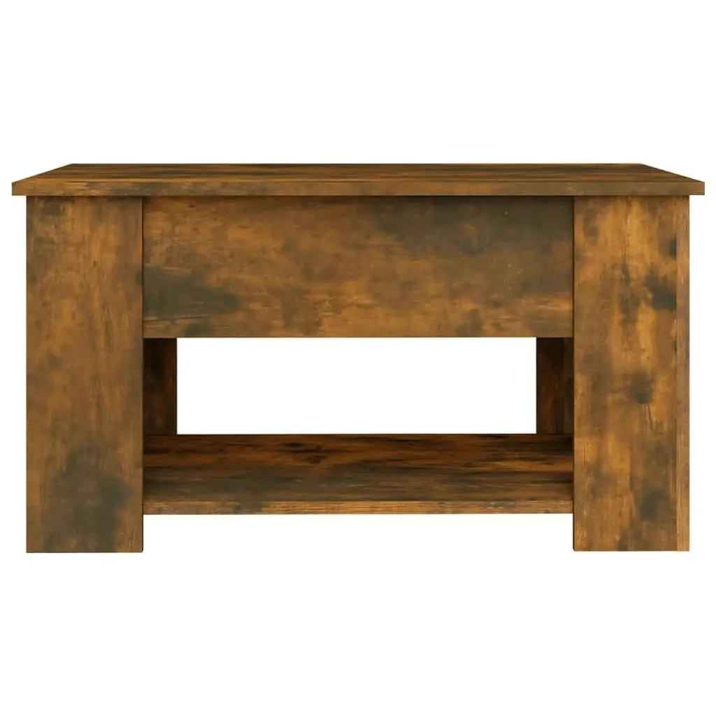 Coffee Table Smoked Oak 79x49x41 cm Engineered Wood 819275