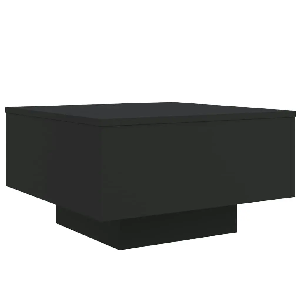 Coffee Table with LED Lights Black 55x55x31 cm 836575