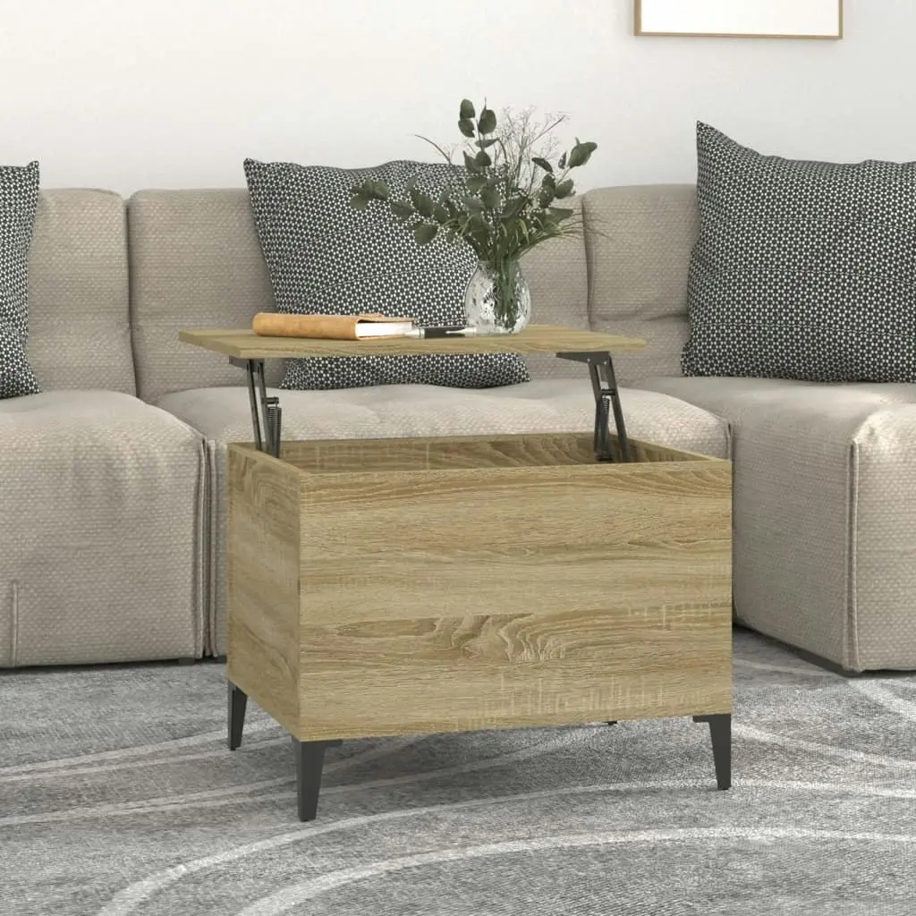 Coffee Table Sonoma Oak 60x44.5x45 cm Engineered Wood 819575