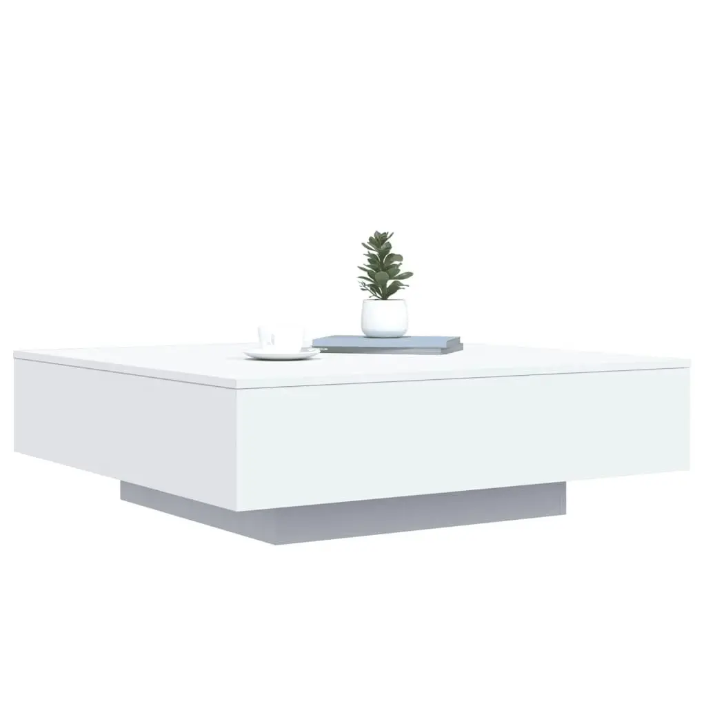 Coffee Table White 100x100x31 cm Engineered Wood 836595