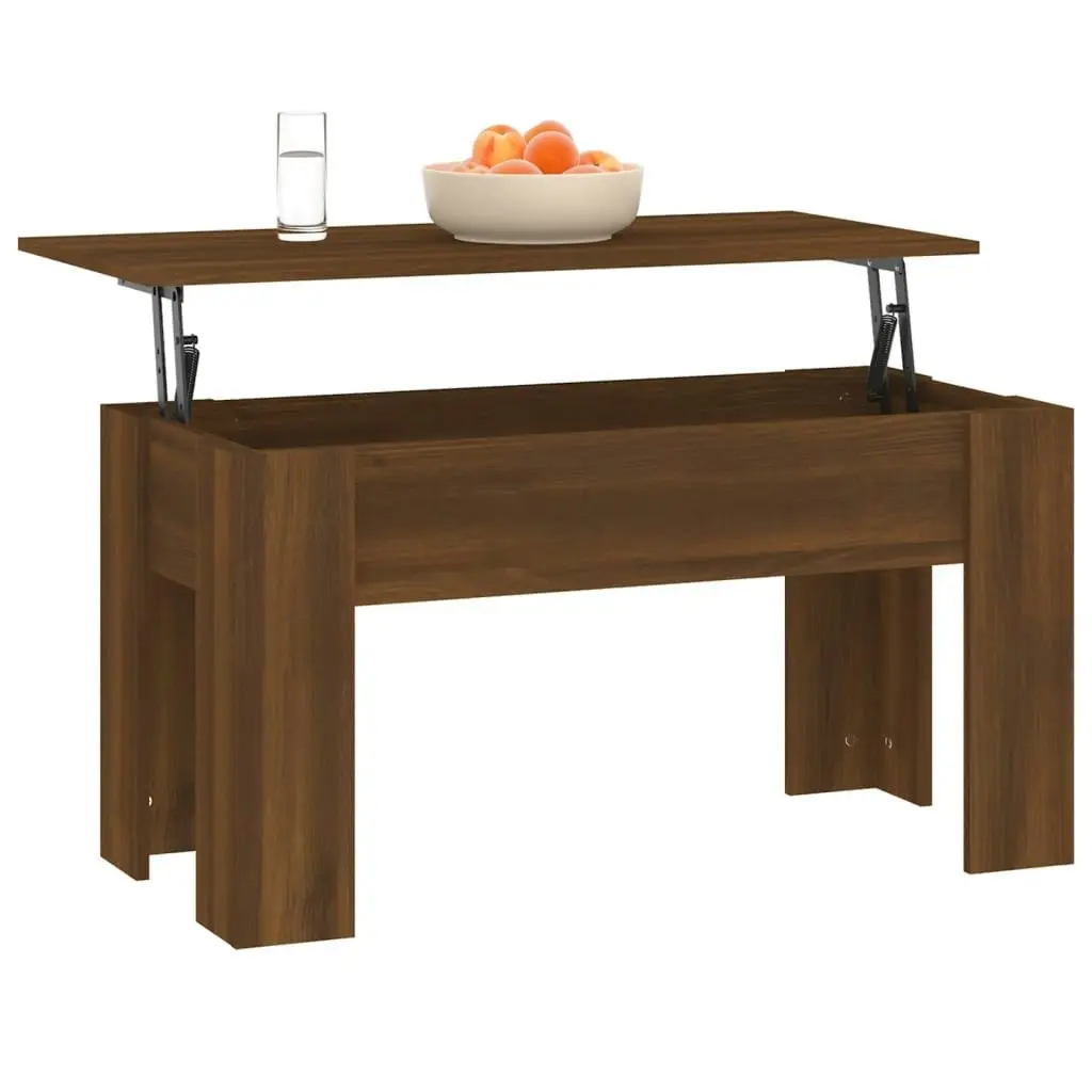 Coffee Table Brown Oak 101x49x52 cm Engineered Wood 819280