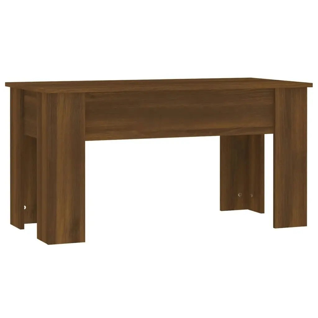 Coffee Table Brown Oak 101x49x52 cm Engineered Wood 819280