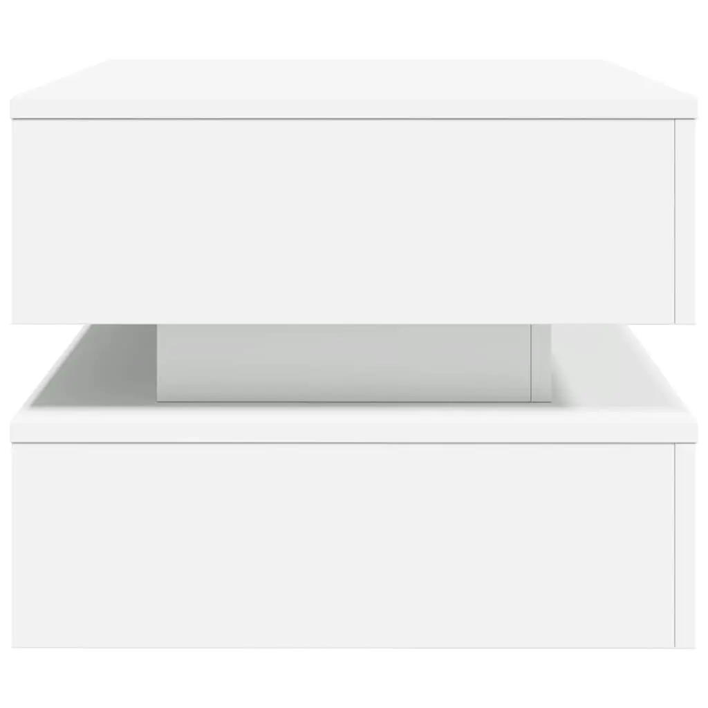 Coffee Table with LED Lights White 90x50x40 cm 839861