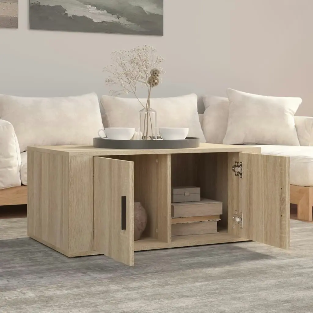 Coffee Table Sonoma Oak 80x50x36 cm Engineered Wood 816515