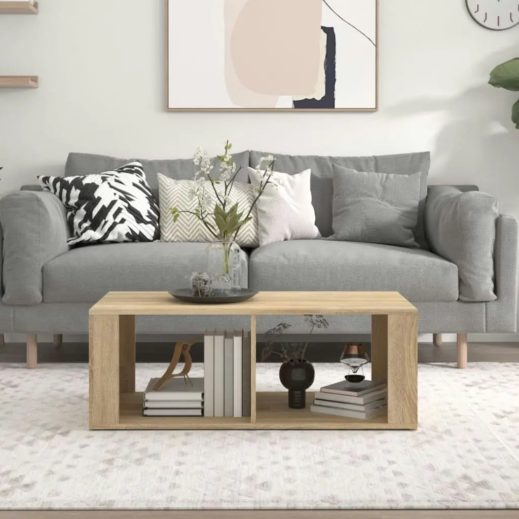 Coffee Table Sonoma Oak 100x50x36 cm Engineered Wood 816523