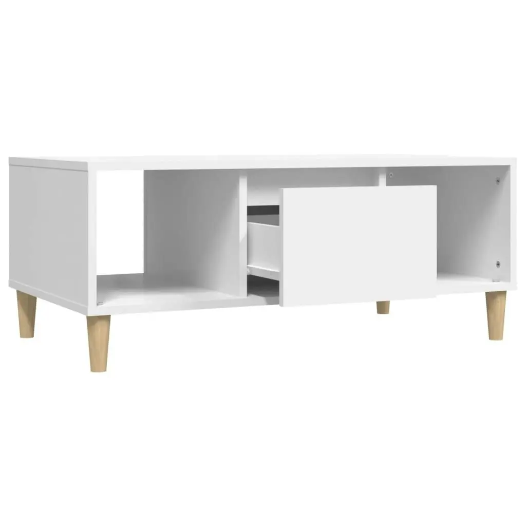 Coffee Table White 90x50x36.5 cm Engineered Wood 821060