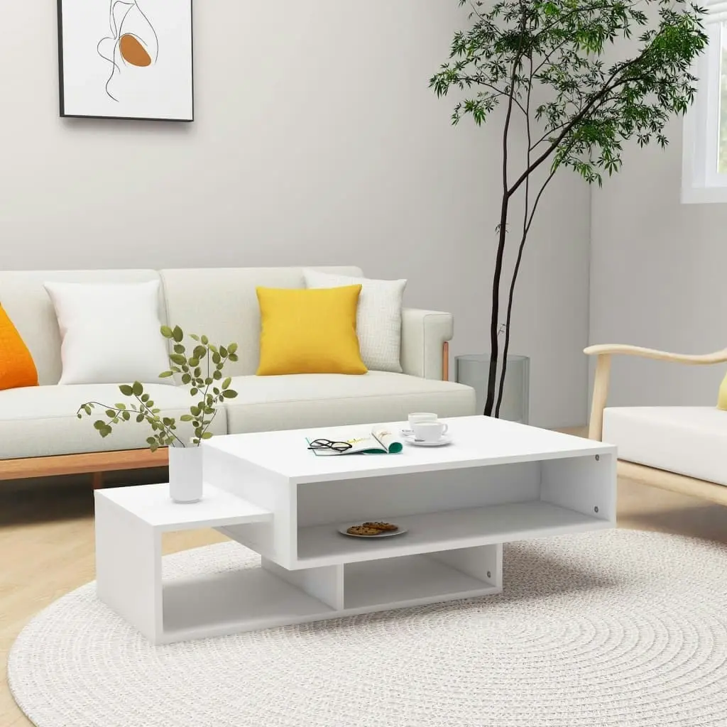 Coffee Table White 105x55x32 cm Engineered Wood 808522