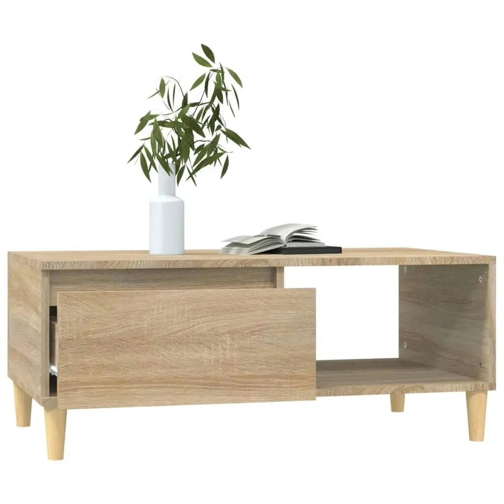 Coffee Table Sonoma Oak 90x50x36.5 cm Engineered Wood 821047