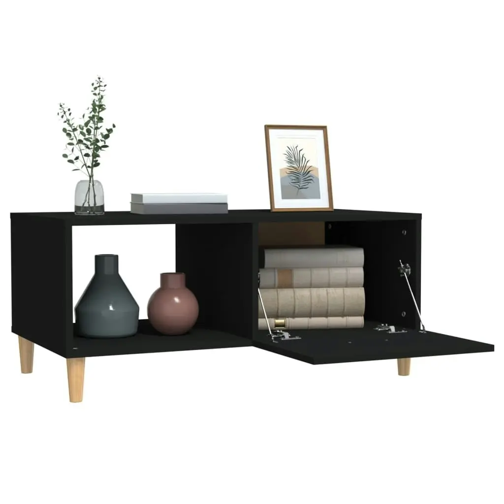 Coffee Table Black 89.5x50x40 cm Engineered Wood 812655