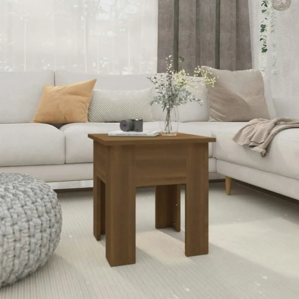 Coffee Table Brown Oak 40x40x42 cm Engineered Wood 813073