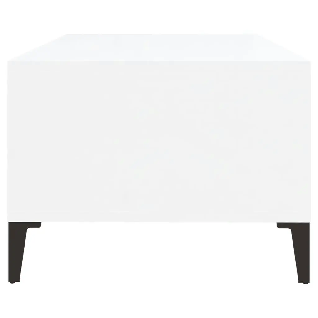 Coffee Table High Gloss White 90x50x36.5 cm Engineered Wood 821070