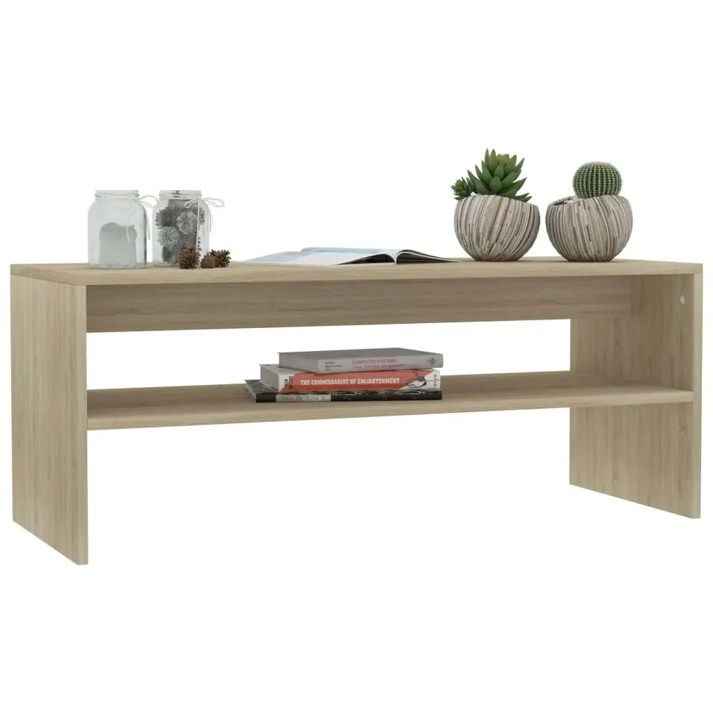 Coffee Table Sonoma Oak 100x40x40 cm Engineered Wood 800129