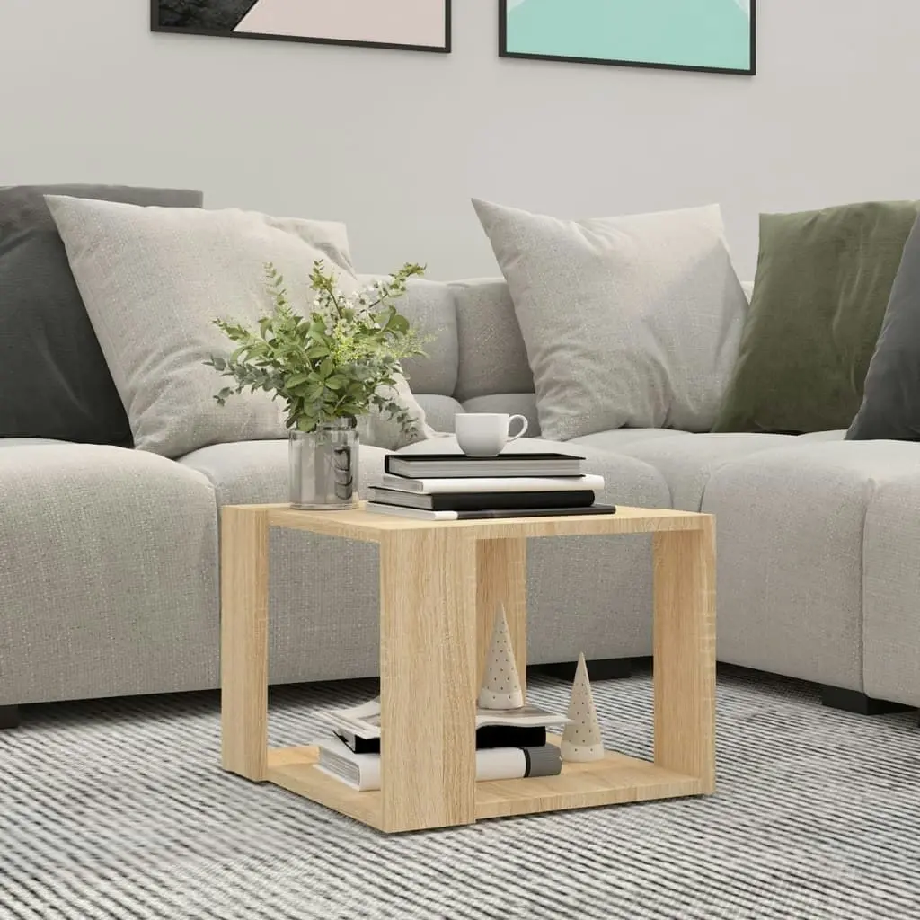 Coffee Table Sonoma Oak 40x40x30 cm Engineered Wood 806313