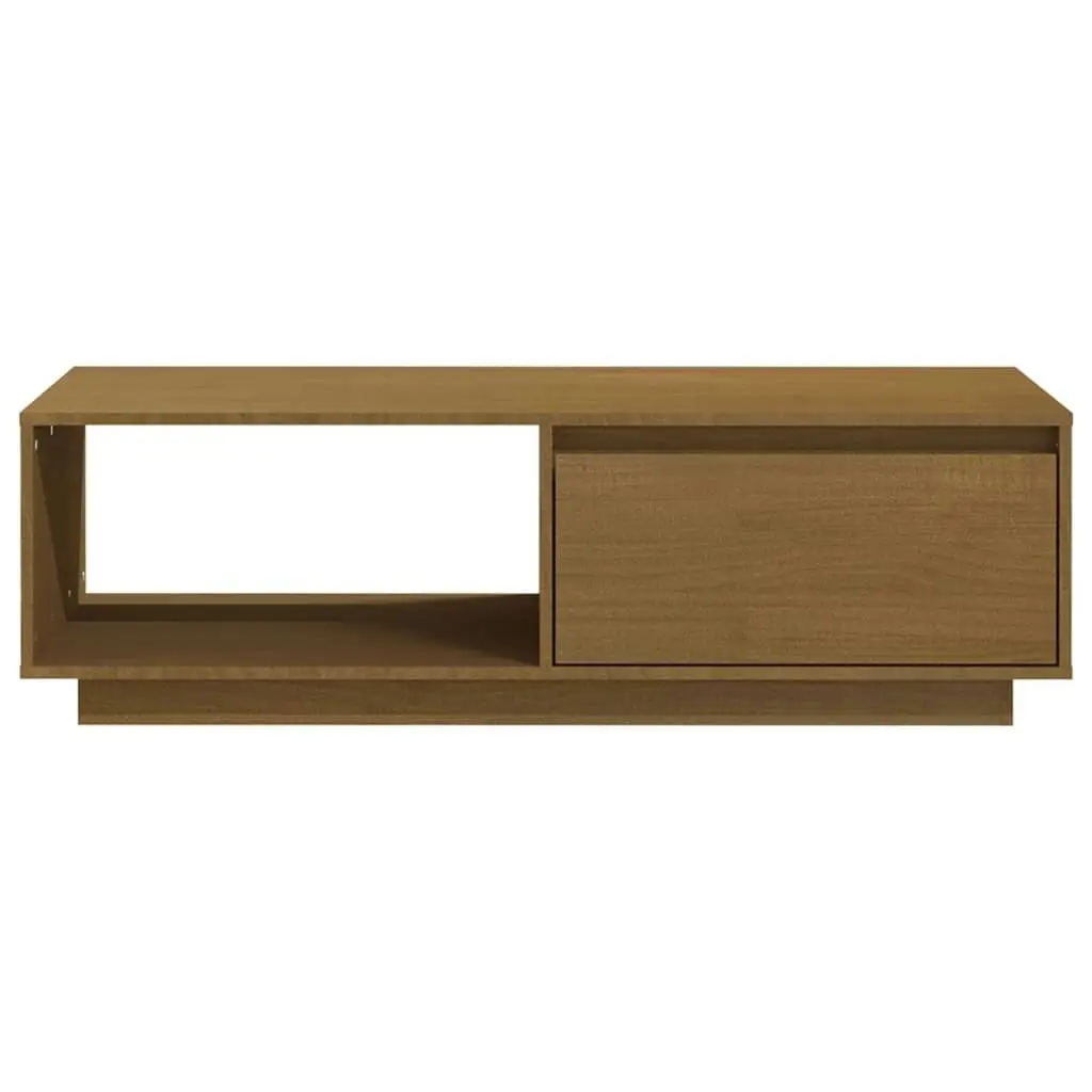 Coffee Table Honey Brown 110x50x33.5 cm Solid Pinewood 809885