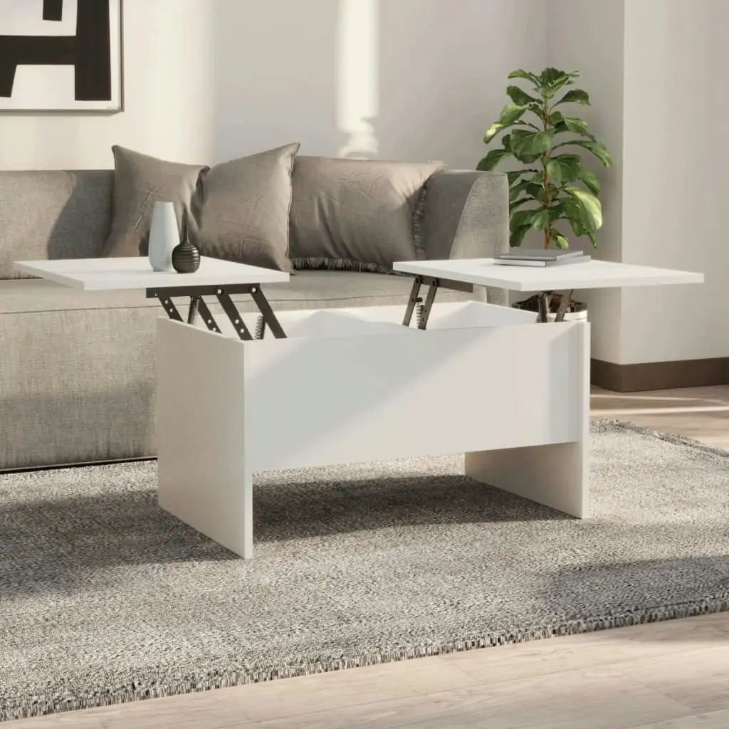 Coffee Table White 80x50x42.5 cm Engineered Wood 809728