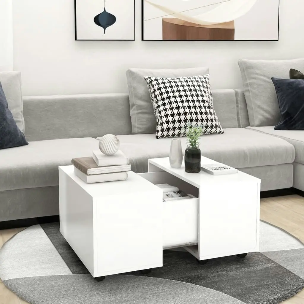 Coffee Table White 60x60x38 cm Engineered Wood 806858