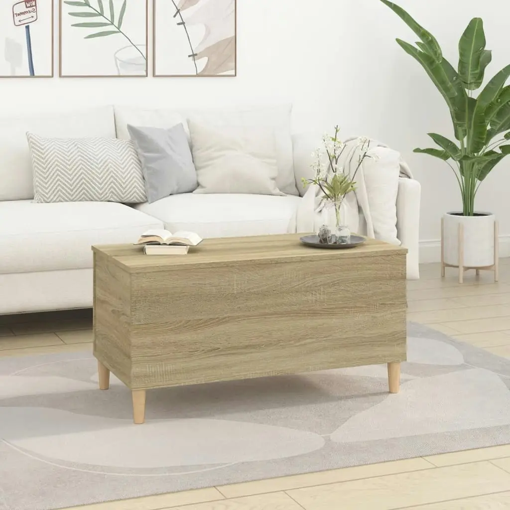 Coffee Table Sonoma Oak 90x44.5x45 cm Engineered Wood 819583