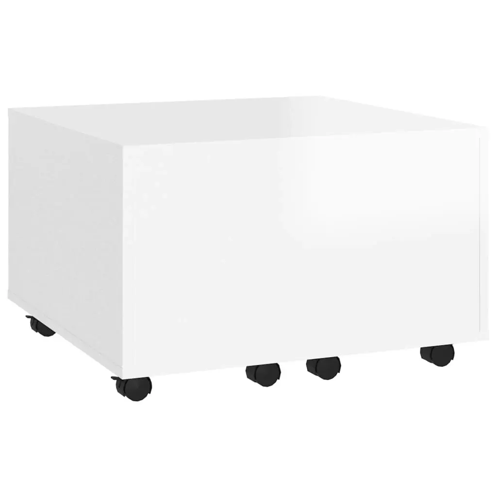 Coffee Table High Gloss White 60x60x38 cm Engineered Wood 806864