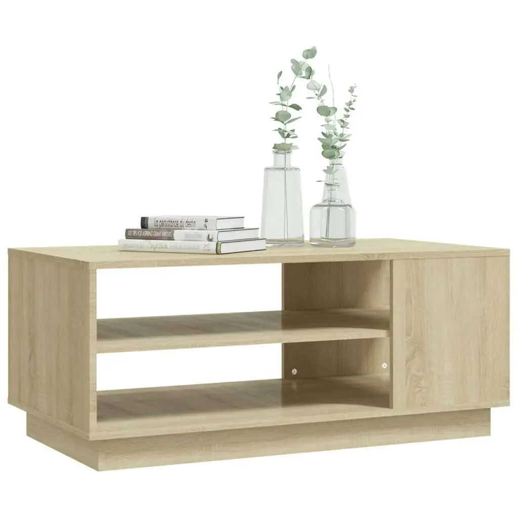 Coffee Table Sonoma Oak 102x55x43 cm Engineered Wood 810283