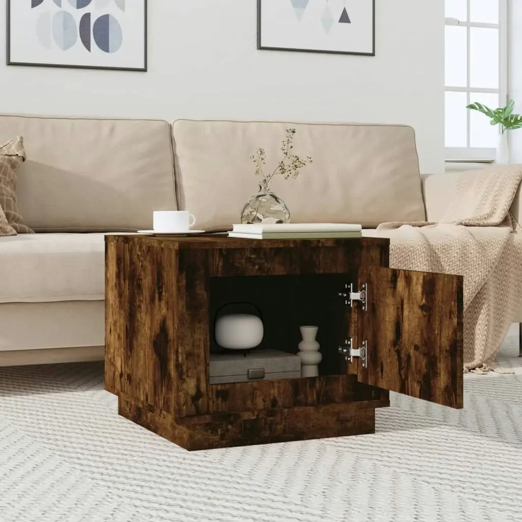 Coffee Table Smoked Oak 51x50x44 cm Engineered Wood 819873