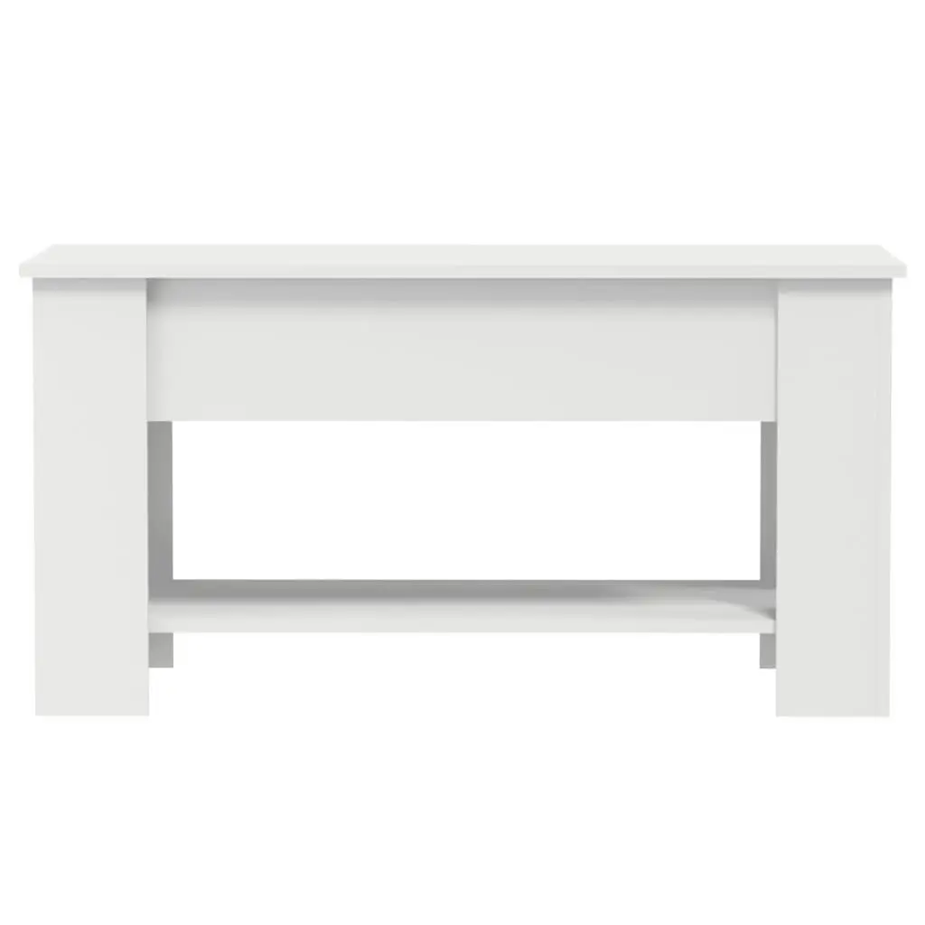 Coffee Table White 101x49x52 cm Engineered Wood 809701