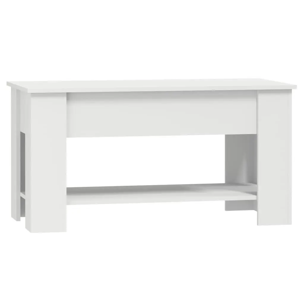 Coffee Table White 101x49x52 cm Engineered Wood 809701