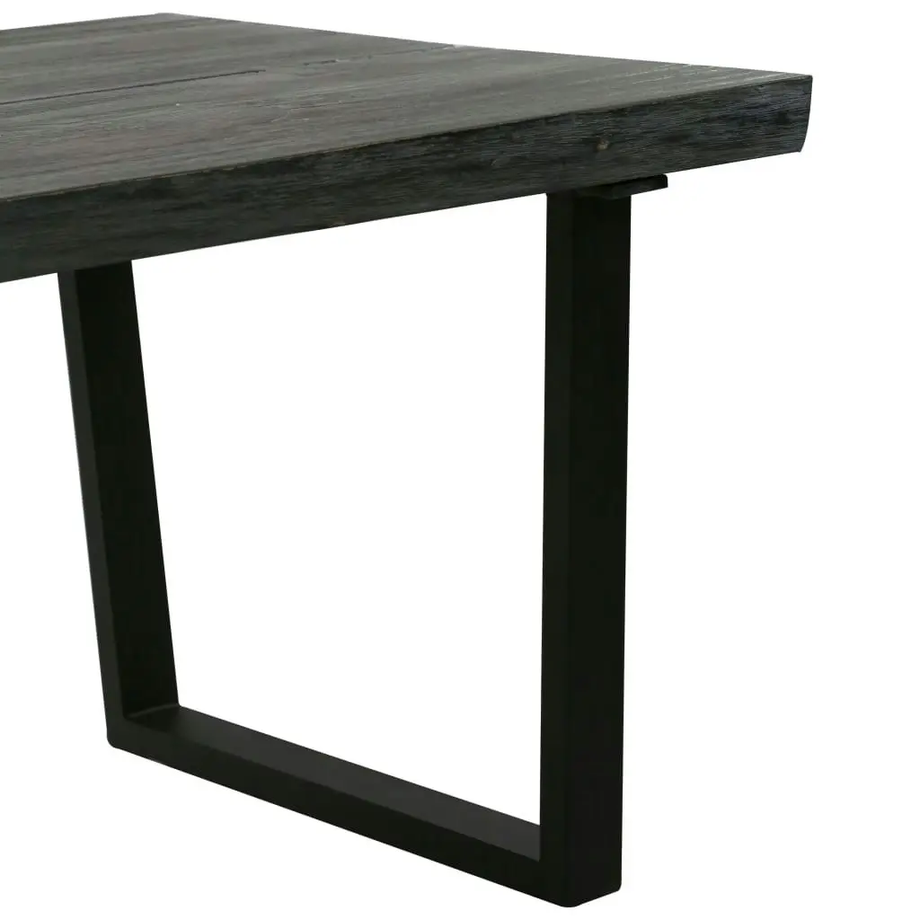 Coffee Table Solid Mindi Wood 102x56x41 cm Grey 245505