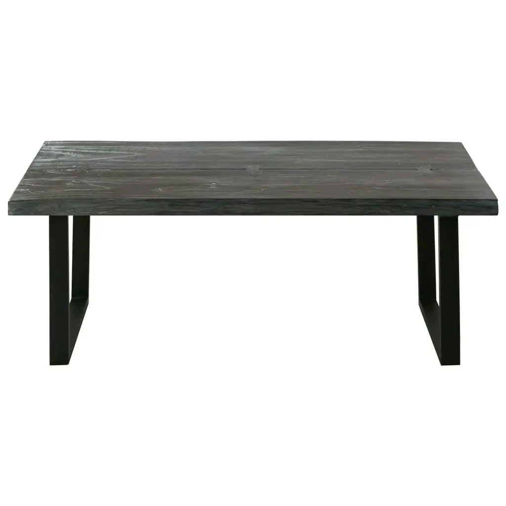 Coffee Table Solid Mindi Wood 102x56x41 cm Grey 245505