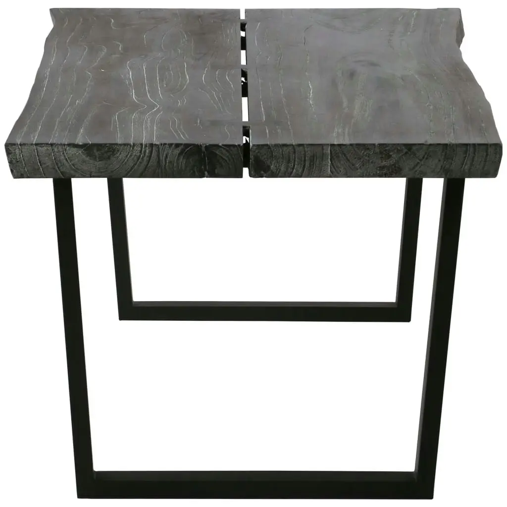 Coffee Table Solid Mindi Wood 102x56x41 cm Grey 245505