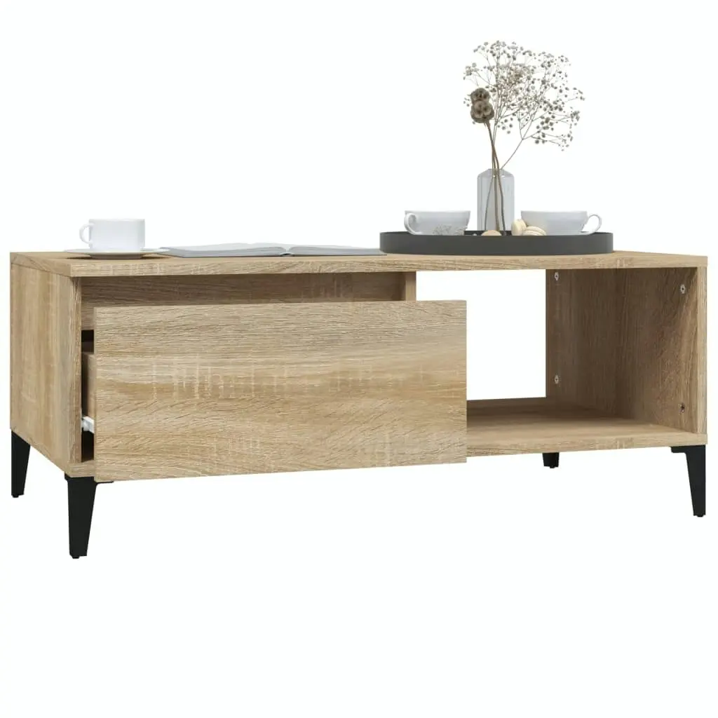 Coffee Table Sonoma Oak 90x50x36.5 cm Engineered Wood 821055