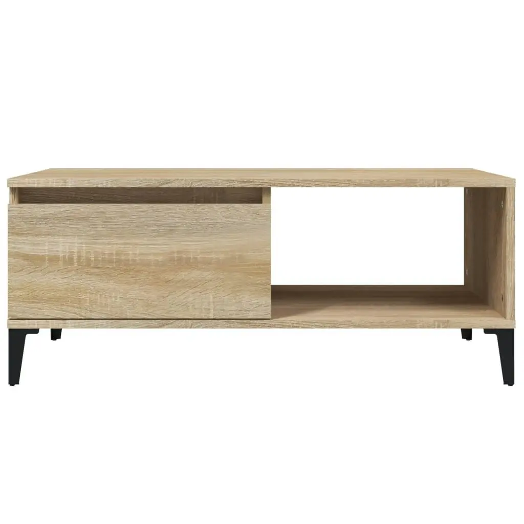 Coffee Table Sonoma Oak 90x50x36.5 cm Engineered Wood 821055