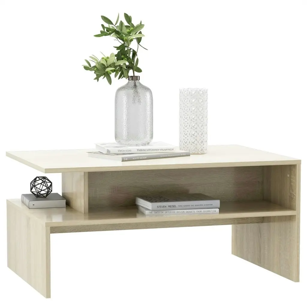 Coffee Table Sonoma Oak 90x60x42.5 cm Engineered Wood 803257