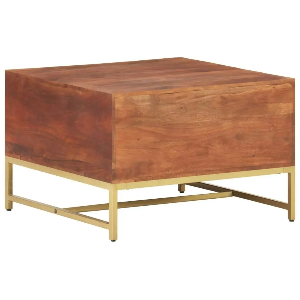 Coffee Table Honey Brown 67x67x45 cm Solid Acacia Wood 320376