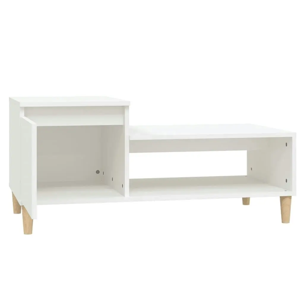 Coffee Table White 100x50x45 cm Engineered Wood 821124