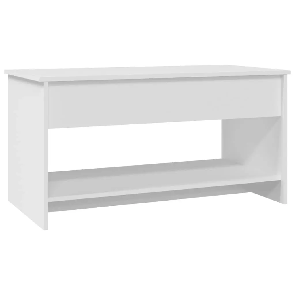 Coffee Table White 102x50x52.5 cm Engineered Wood 809647