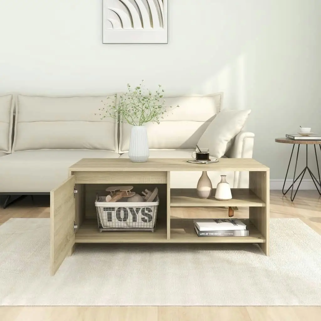 Coffee Table Sonoma Oak 102x50x45 cm Engineered Wood 809830