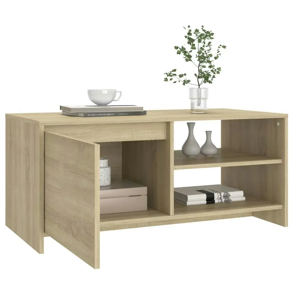 Coffee Table Sonoma Oak 102x50x45 cm Engineered Wood 809830