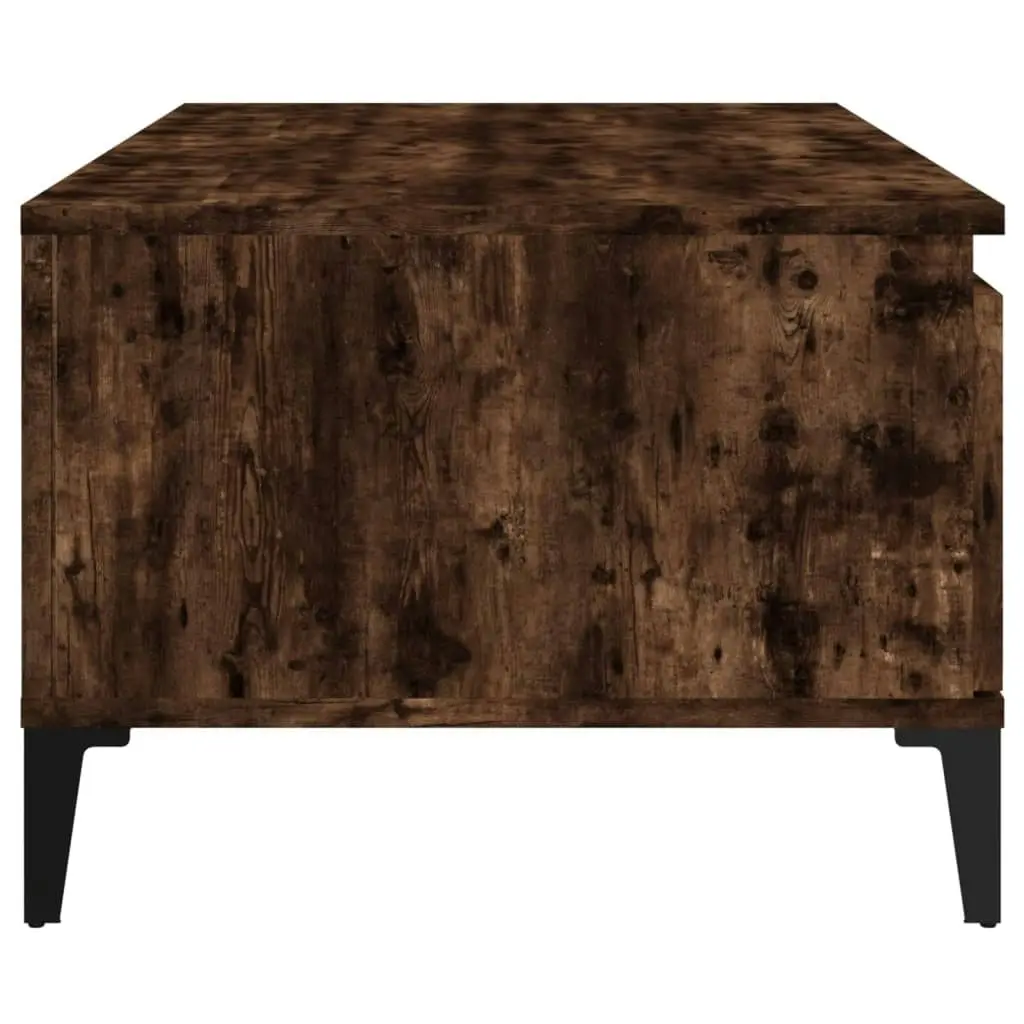 Coffee Table Smoked Oak 90x50x36.5 cm Engineered Wood 821121