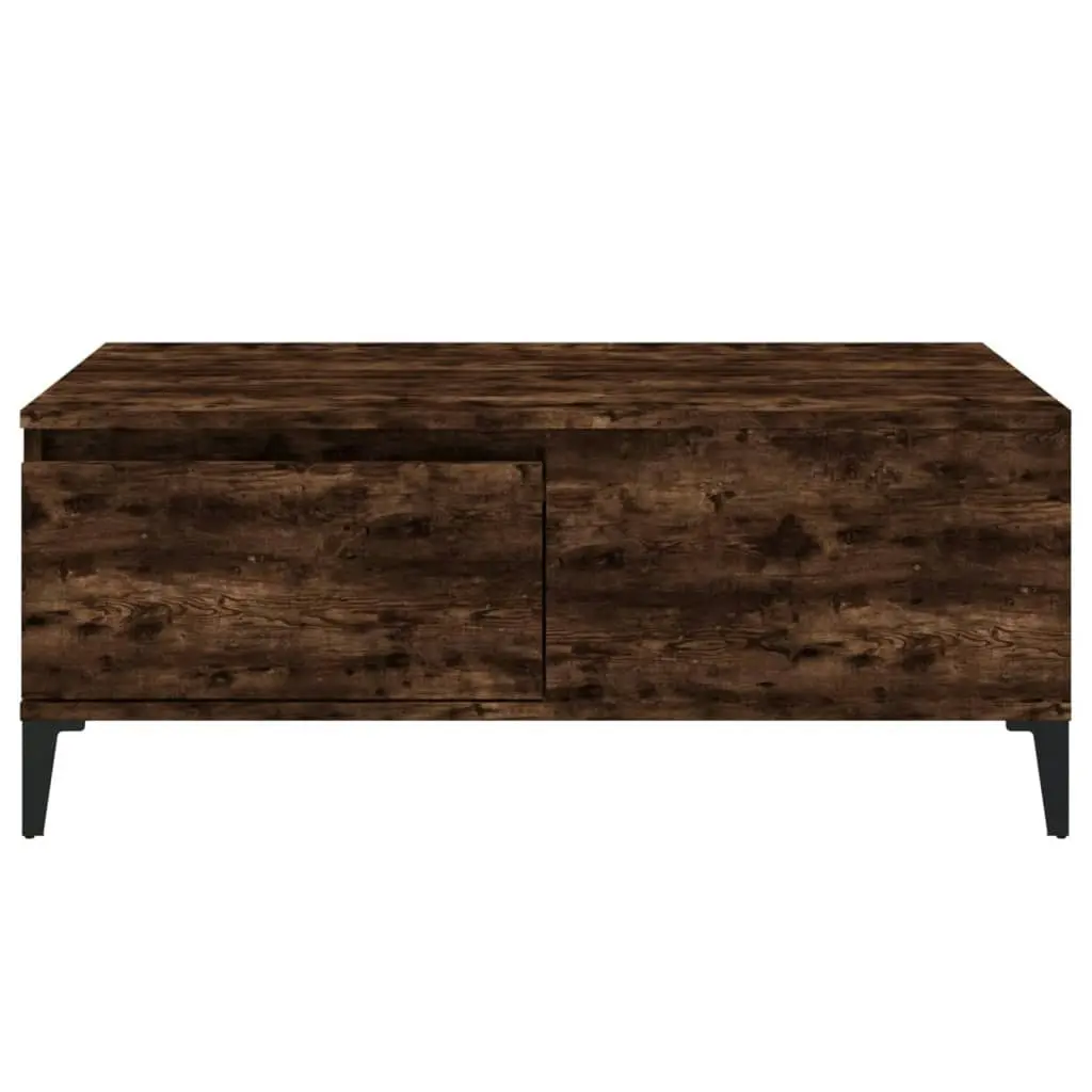 Coffee Table Smoked Oak 90x50x36.5 cm Engineered Wood 821121