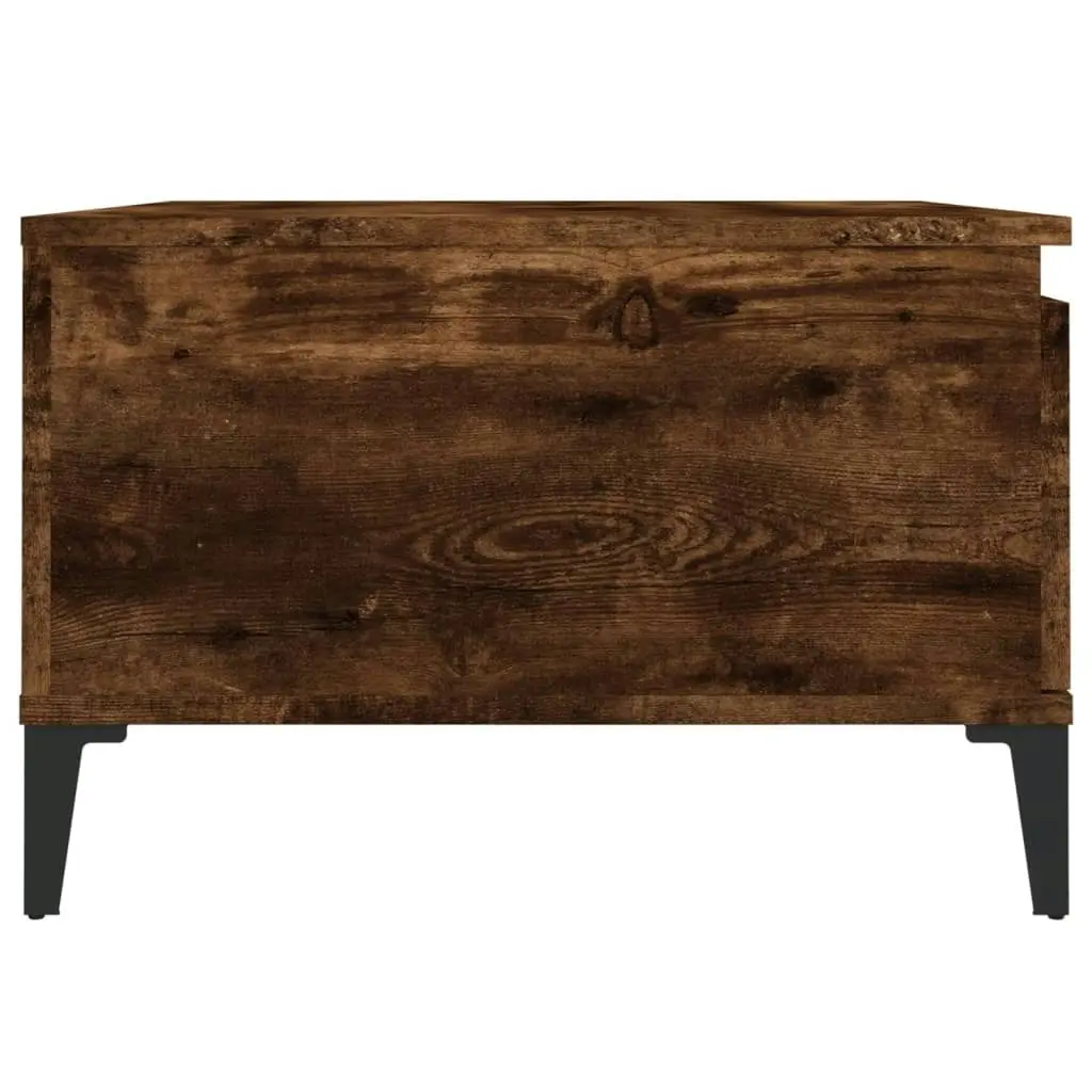 Coffee Table Smoked Oak 55x55x36.5 cm Engineered Wood 821089