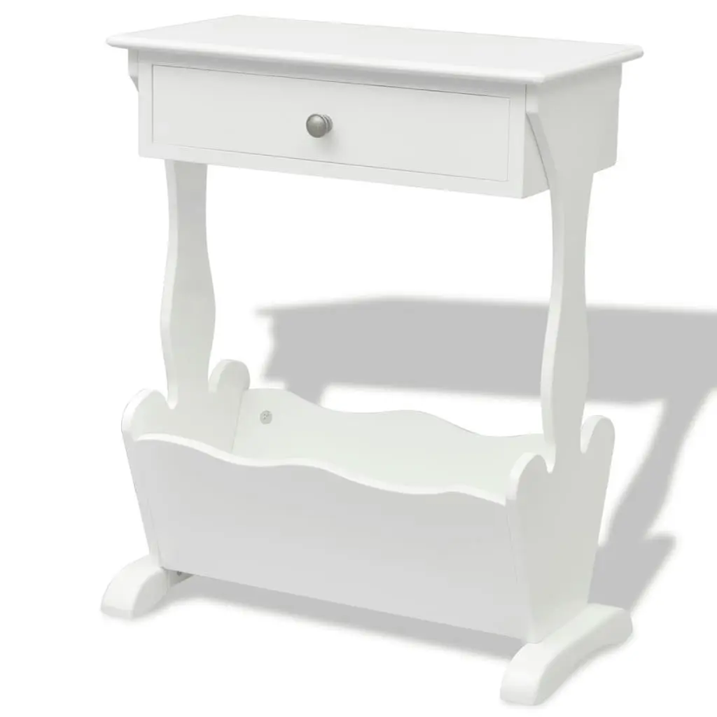 Magazine Rack "Melrose" White 242440