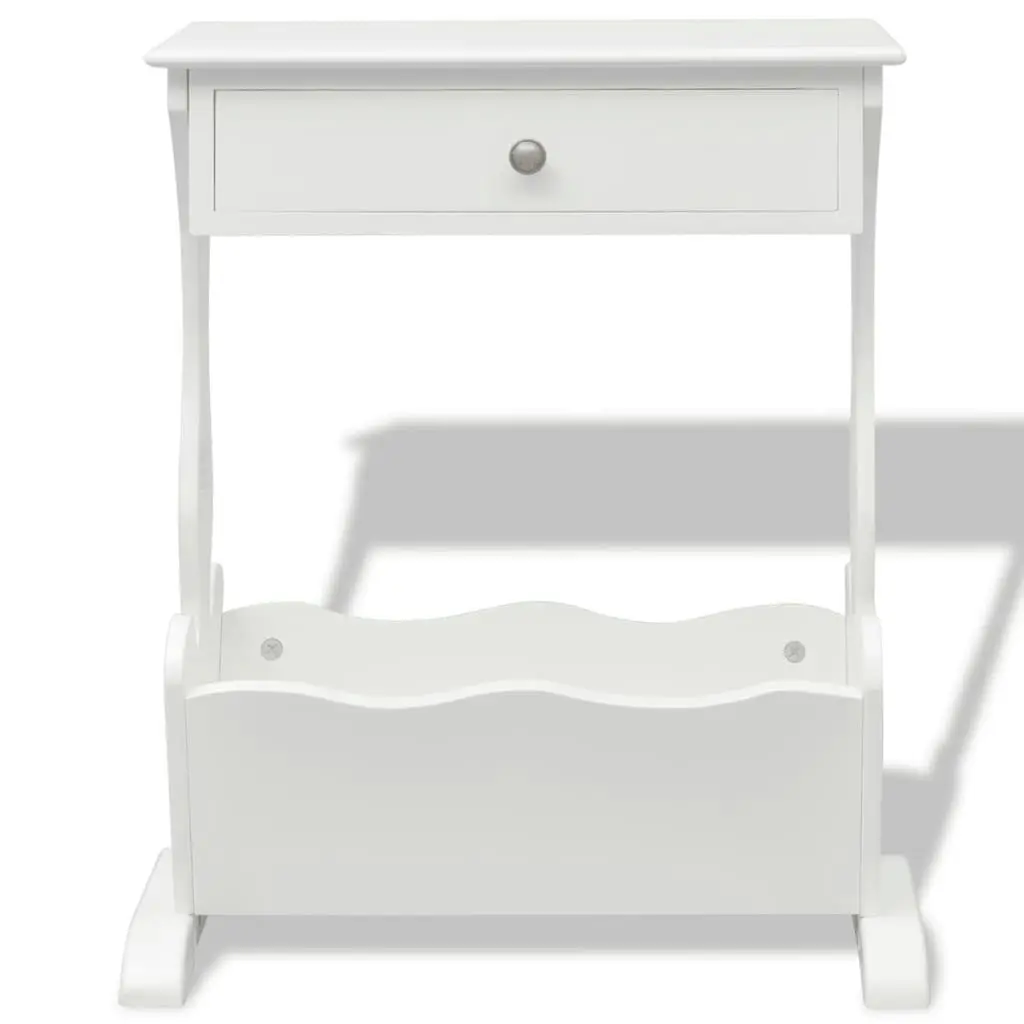 Magazine Rack "Melrose" White 242440