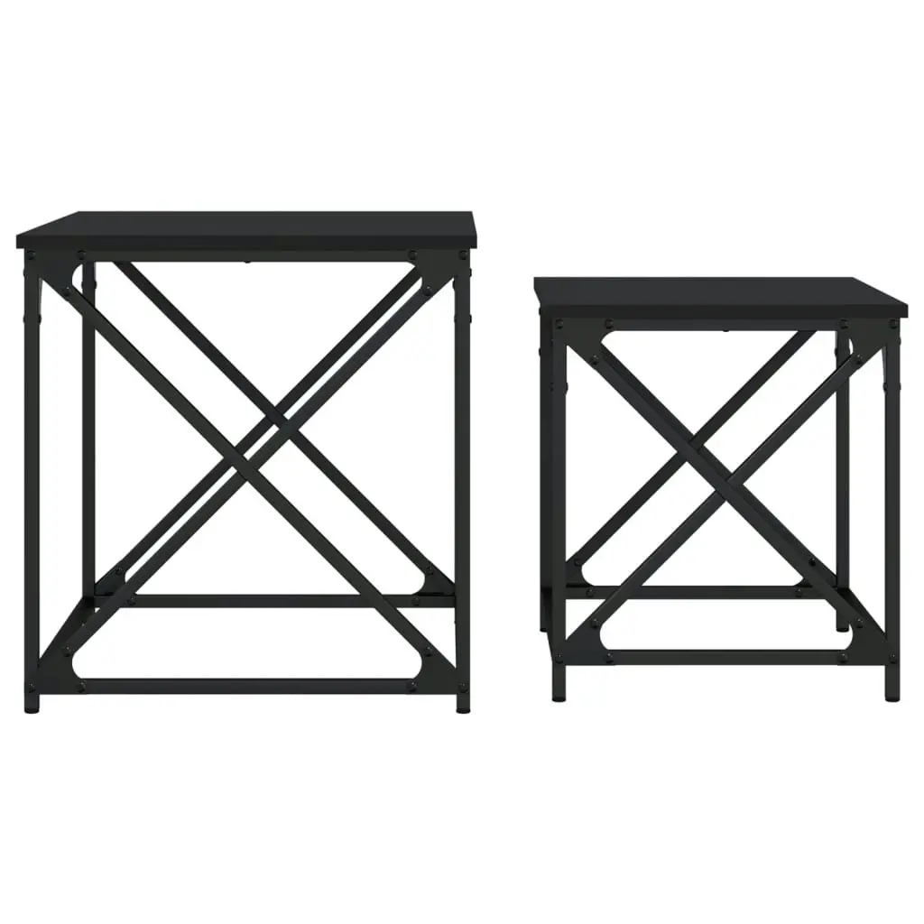 Nesting Coffee Tables 2 pcs Black Engineered Wood 838943