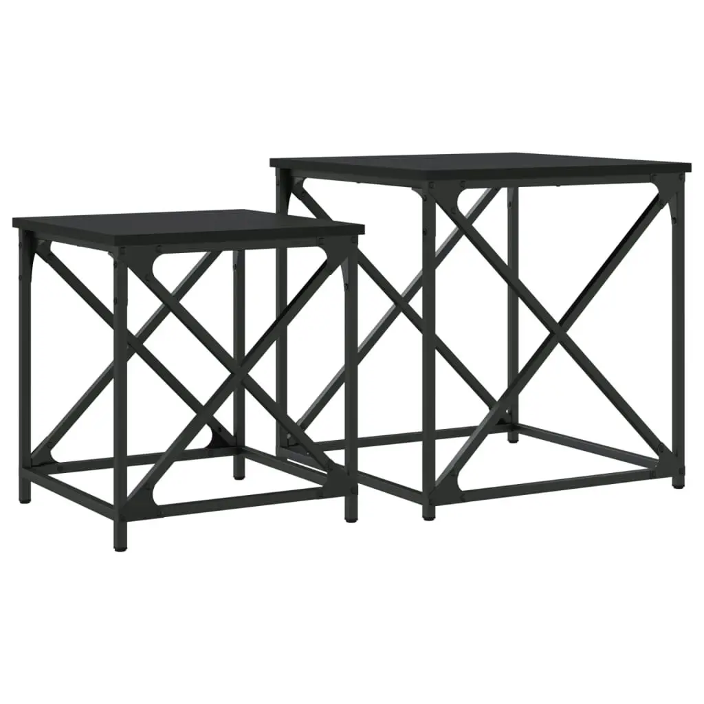 Nesting Coffee Tables 2 pcs Black Engineered Wood 838943