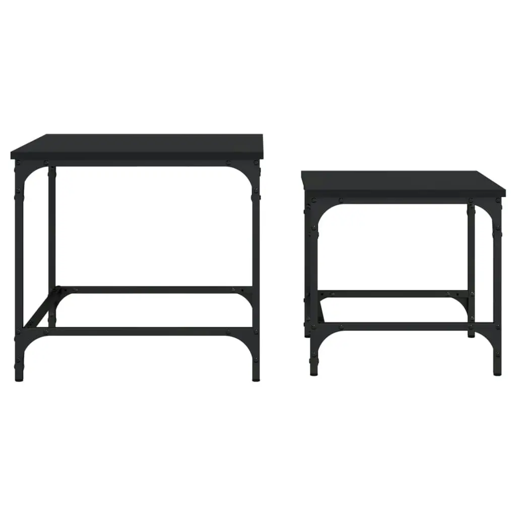 Nesting Coffee Tables 2 pcs Black Engineered Wood 838918